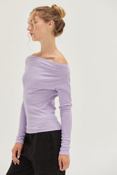HYFVE Women's Off-Shoulder Ribbed Knit Top - Stylish & Versatile